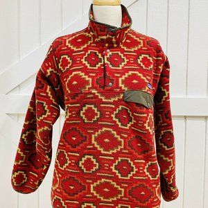 Patagonia XS Synchilla Fleece Jacket Snap-T Red